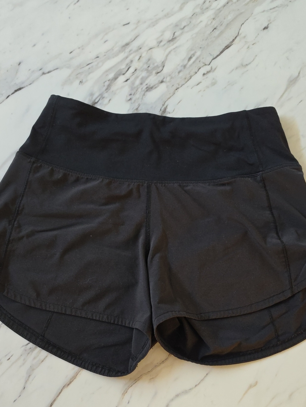 High-Waist Black Performance Women’s Shorts